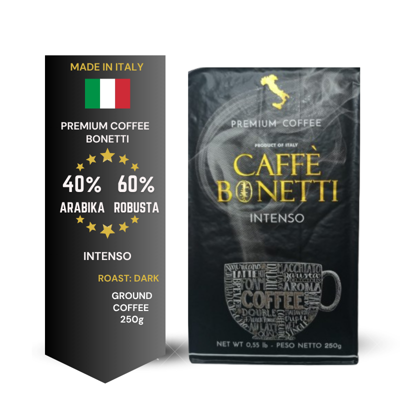 BONETTI Premium Intenso Italian ground coffee 4x250g