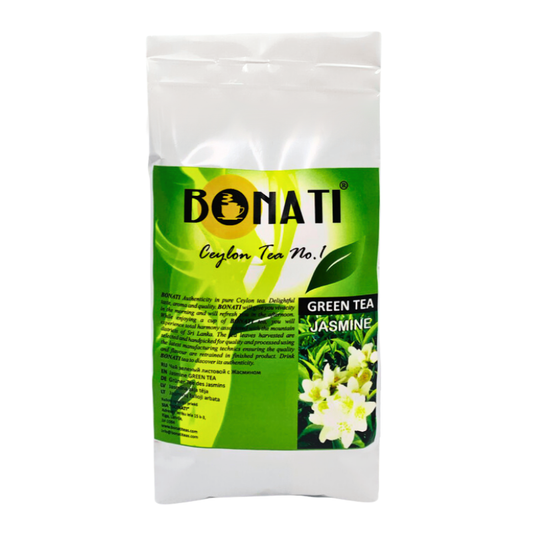 Bonati Ceylon green tea jasmine, loose leaf green tea with jasmine, 500 g foil packaging
