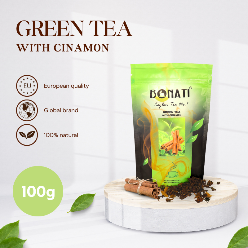 BONATI GREEN TEA WITH CINNAMON-100g