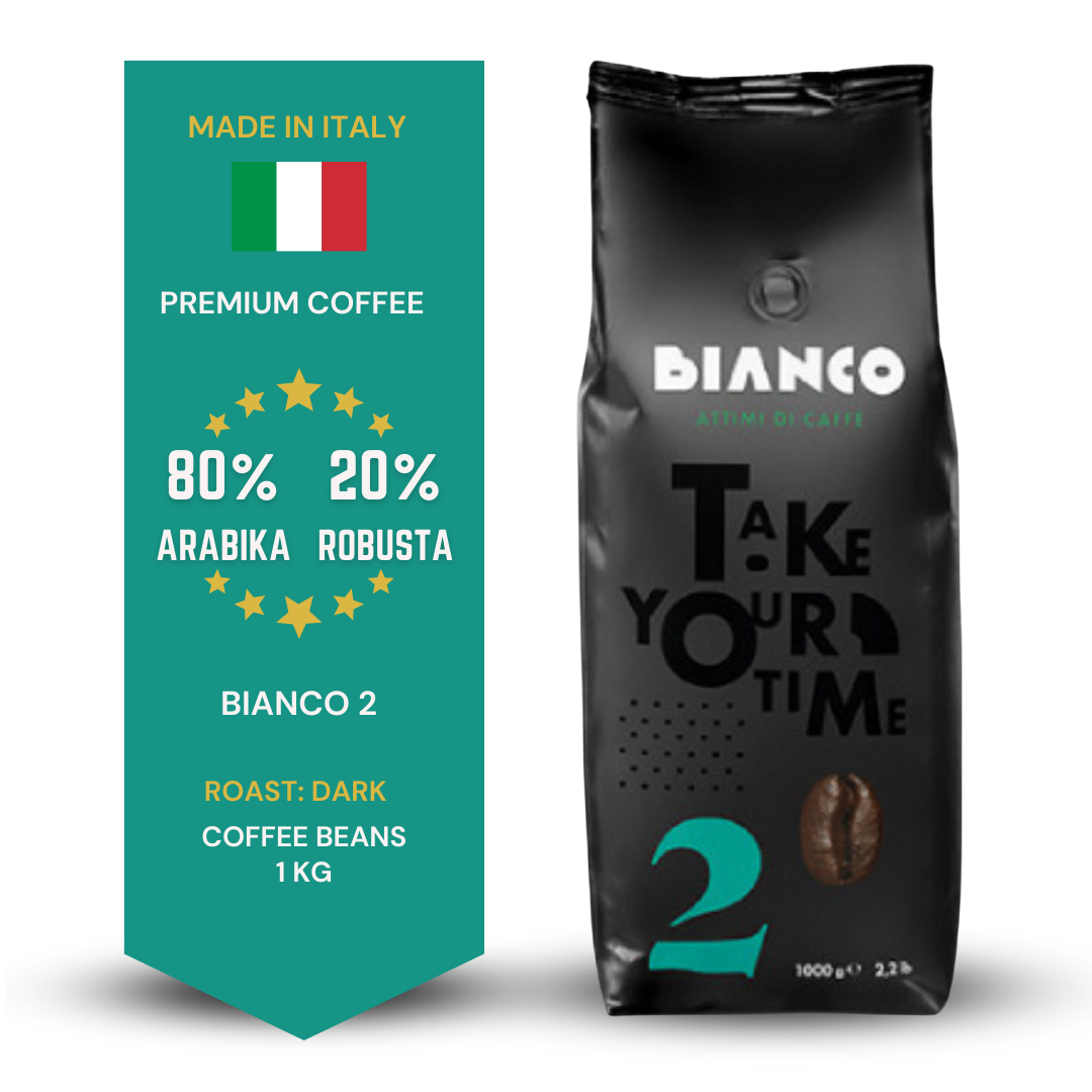 BIANCO 2 Italian coffee beans dark roast 1kg
