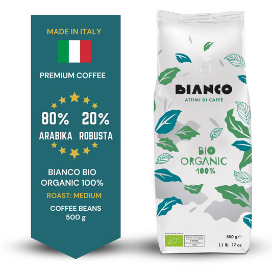 BIANCO Organic 100% Italian coffee beans 500g
