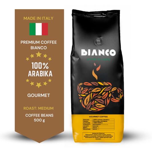 BIANCO Gourmet Italian coffee beans 100% Arabica 500g

